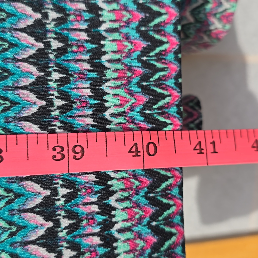 Womens Multi Color Pattern Lane Bryant Long Skirt Stretchy Waist Size 18/20 - Picture 3 of 8
